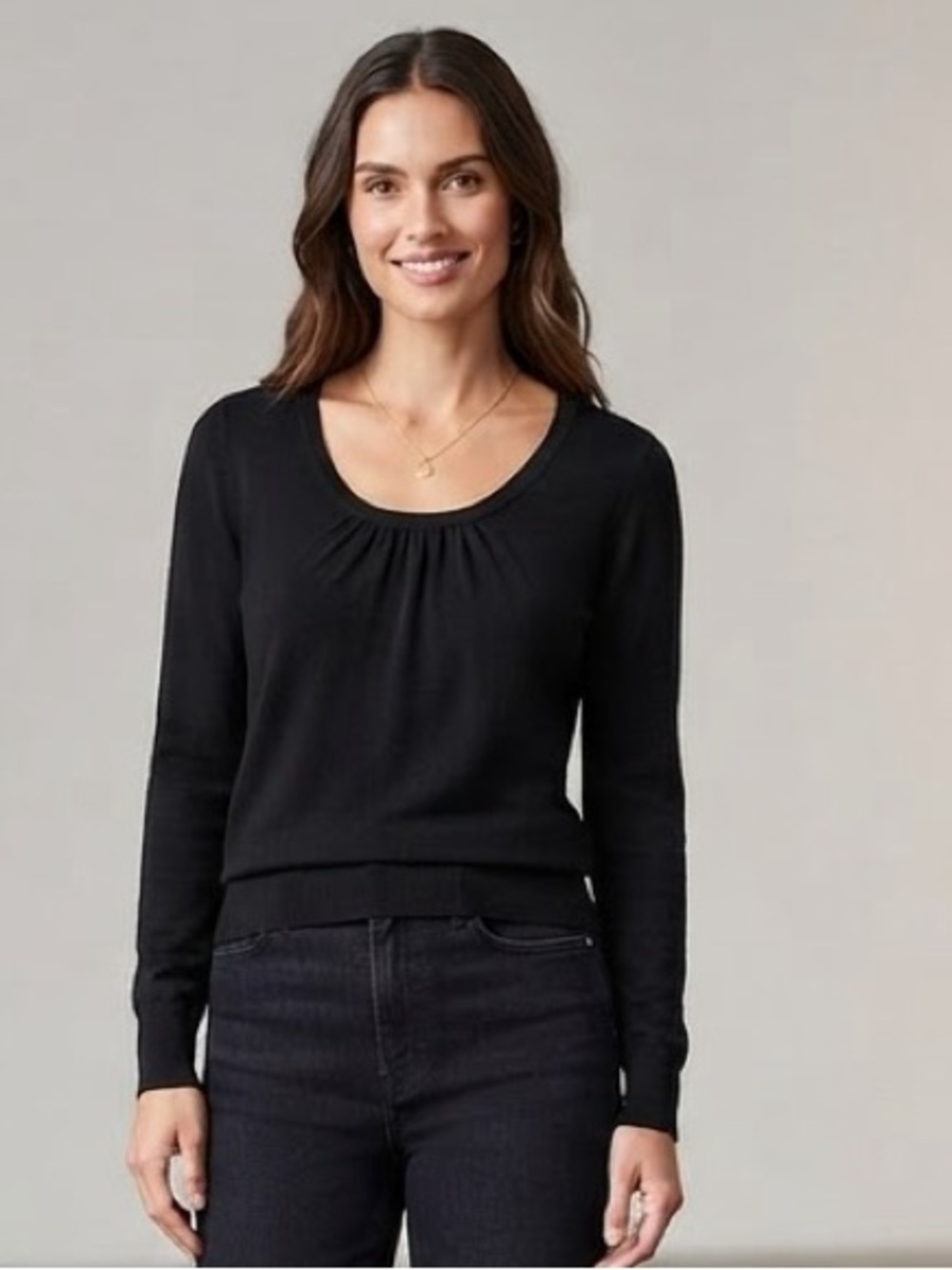 The Limited Black Lightweight Sweater